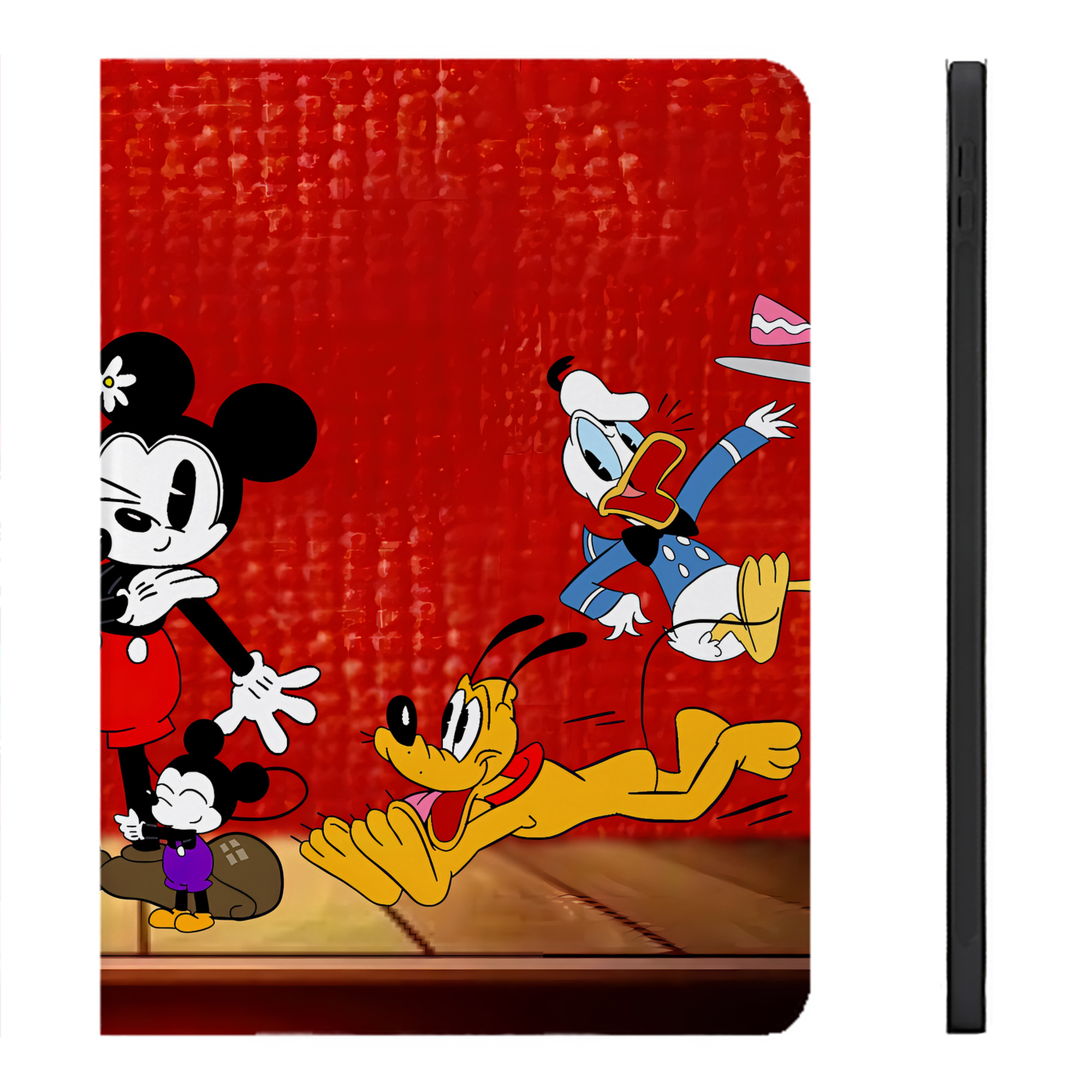 （画像用） ミッキーマウス Mickey Mouse IPadケース ペンホルダー付き ブックスタイルデザイン